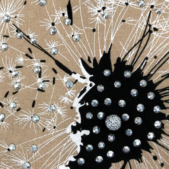 MODA LUCIDO Italian Hoodie Women L Crystal Embroidered Fairy Boho Retro Y2K NWT - Picture 5 of 10